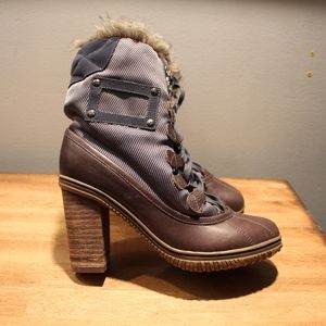 Pajar Heeled Winter boots, Size 5-5.5 EUC leather